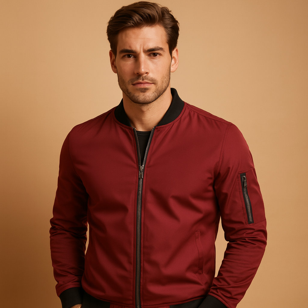 Classic Zip-Up Bomber Jacket