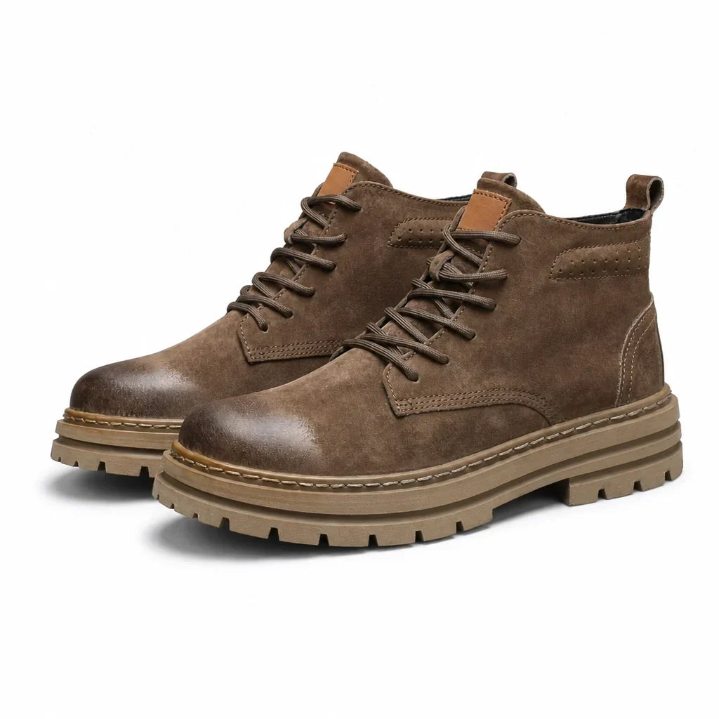 Textured Leather Work Boots