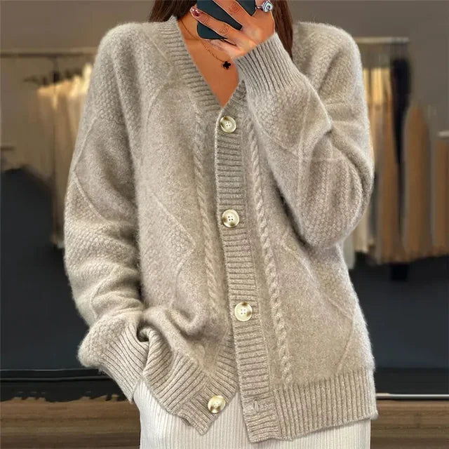 Charlotte | Women's Knitted V-Neck Cardigan