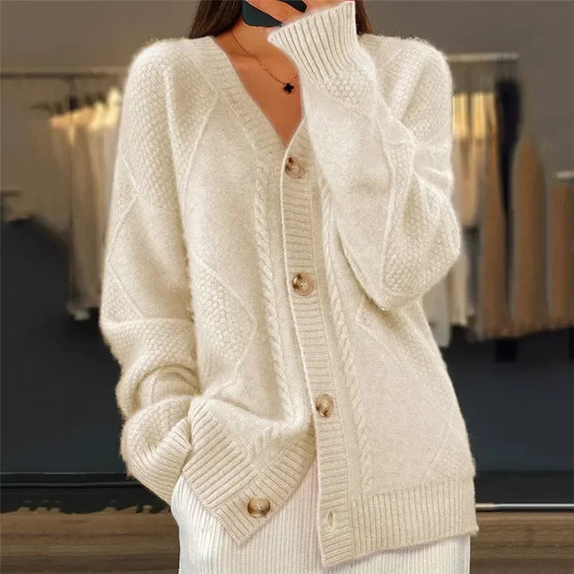 Charlotte | Women's Knitted V-Neck Cardigan