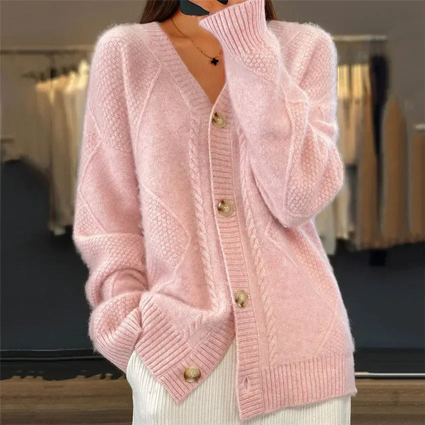 Charlotte | Women's Knitted V-Neck Cardigan