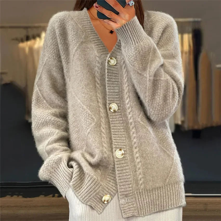 Charlotte | Women's Knitted V-Neck Cardigan