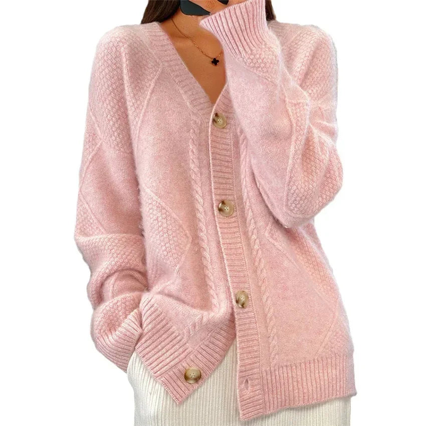 Charlotte | Women's Knitted V-Neck Cardigan