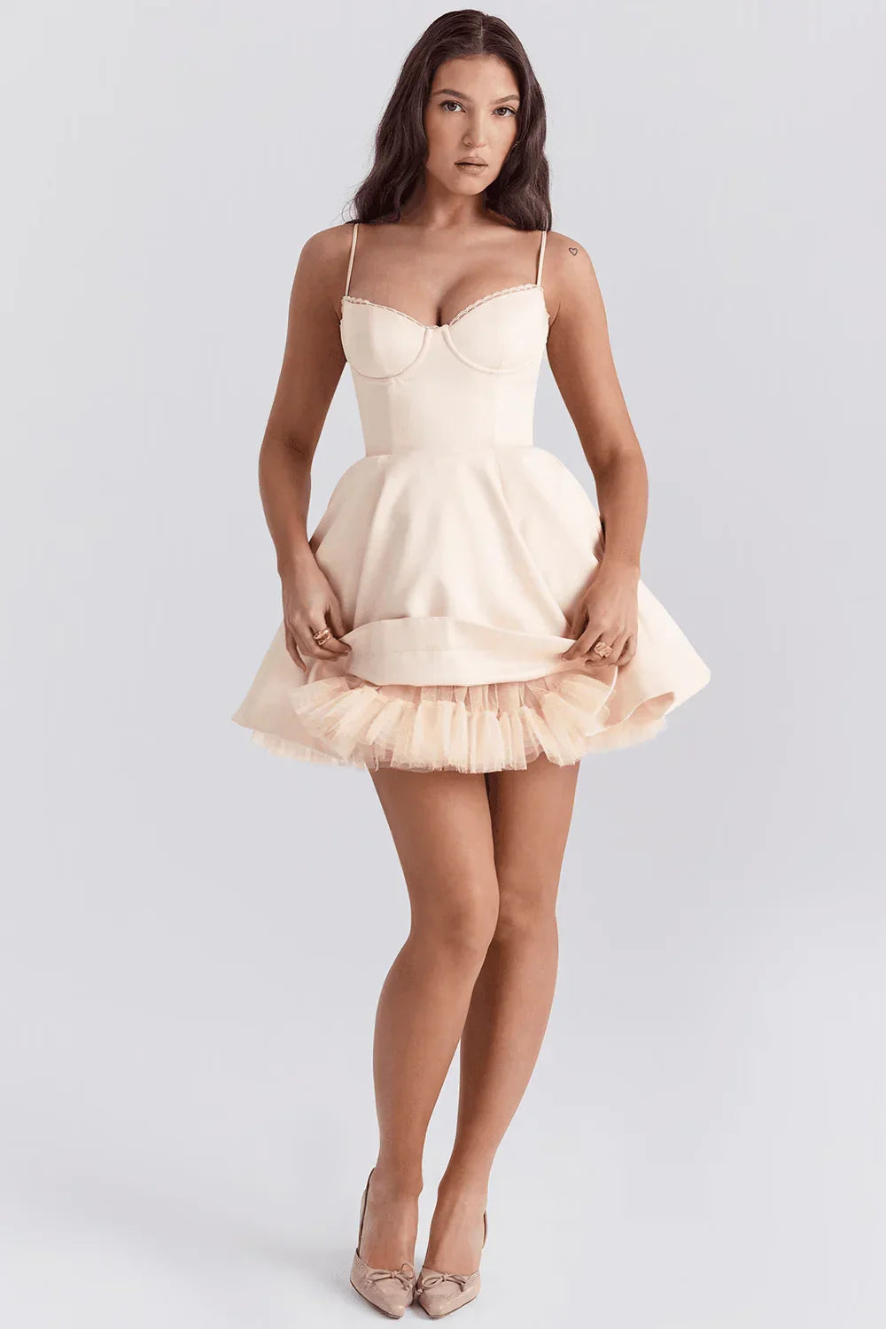Eléora Short Dress - Ivory
