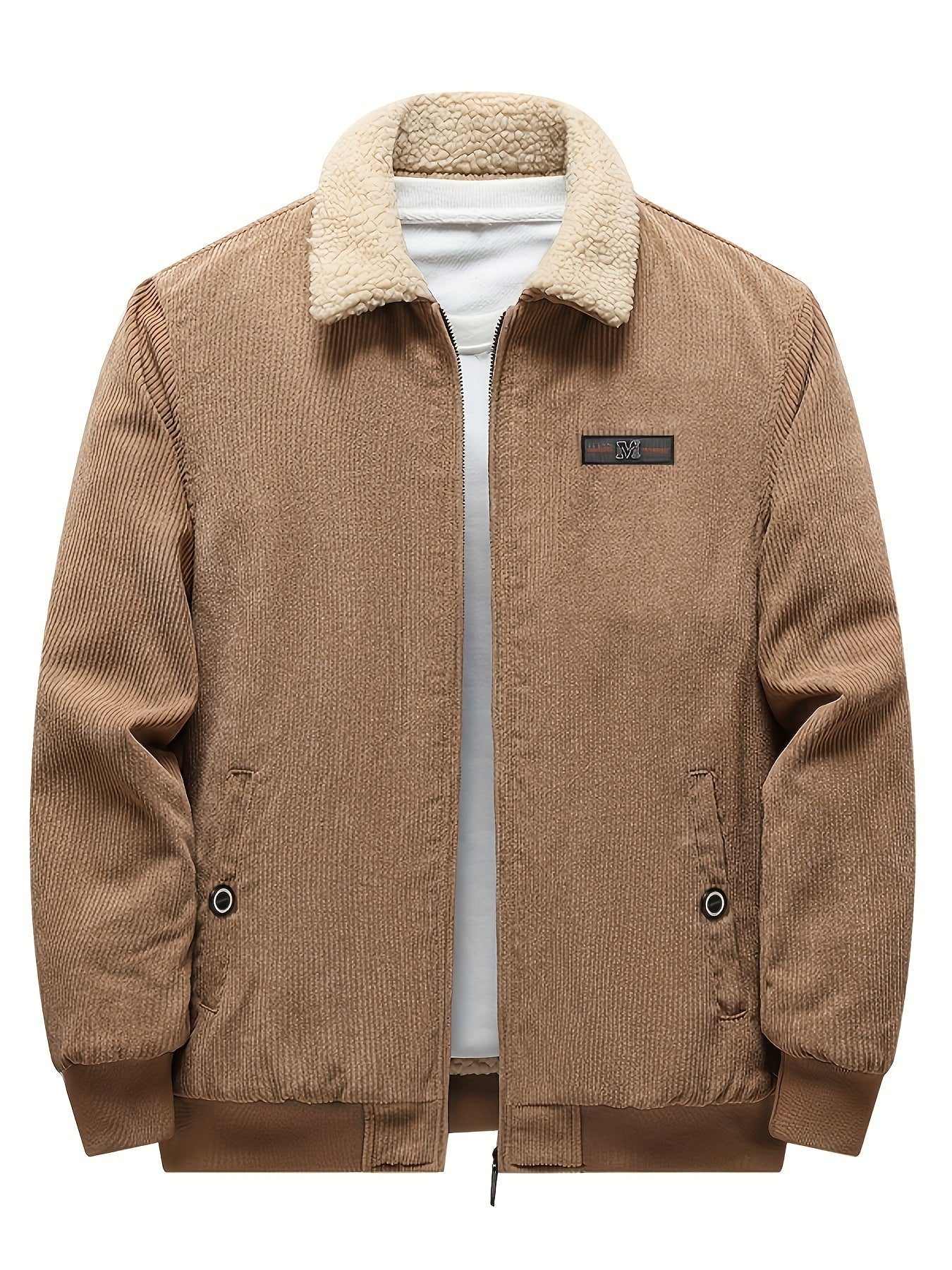 Daan | Men's Corduroy Teddy-Collar Bomber Jacket