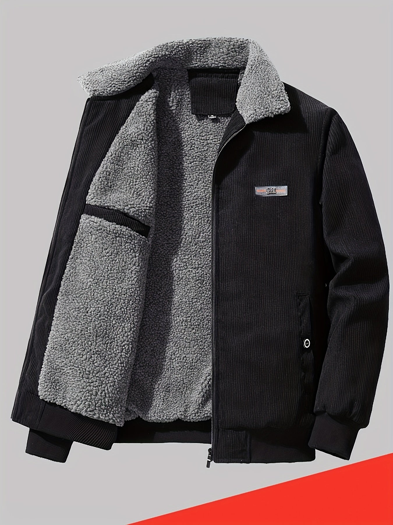 Daan | Men's Corduroy Teddy-Collar Bomber Jacket