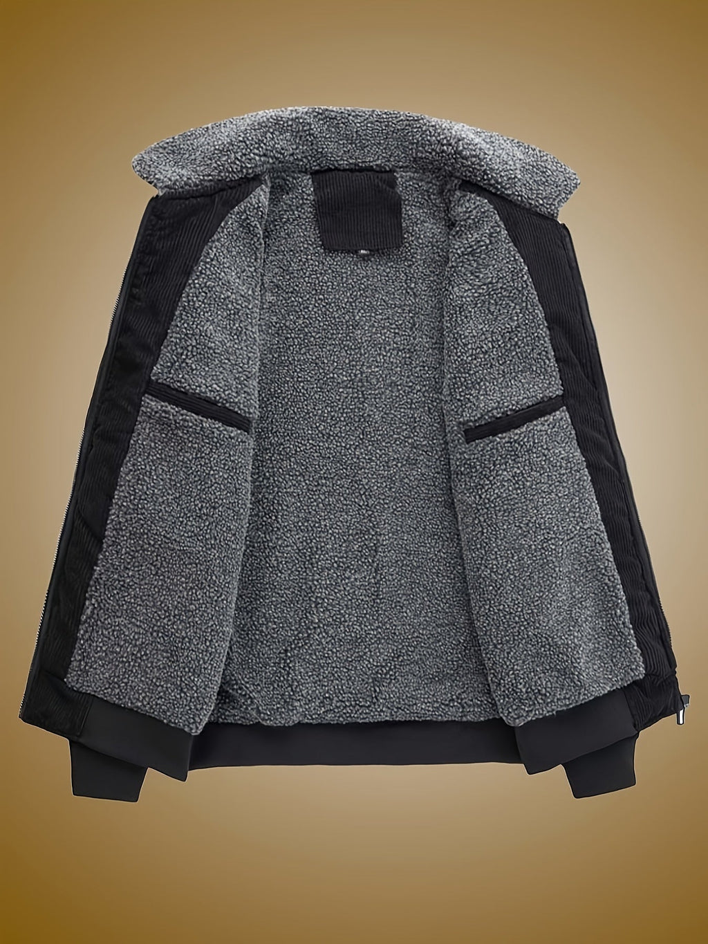 Daan | Men's Corduroy Teddy-Collar Bomber Jacket