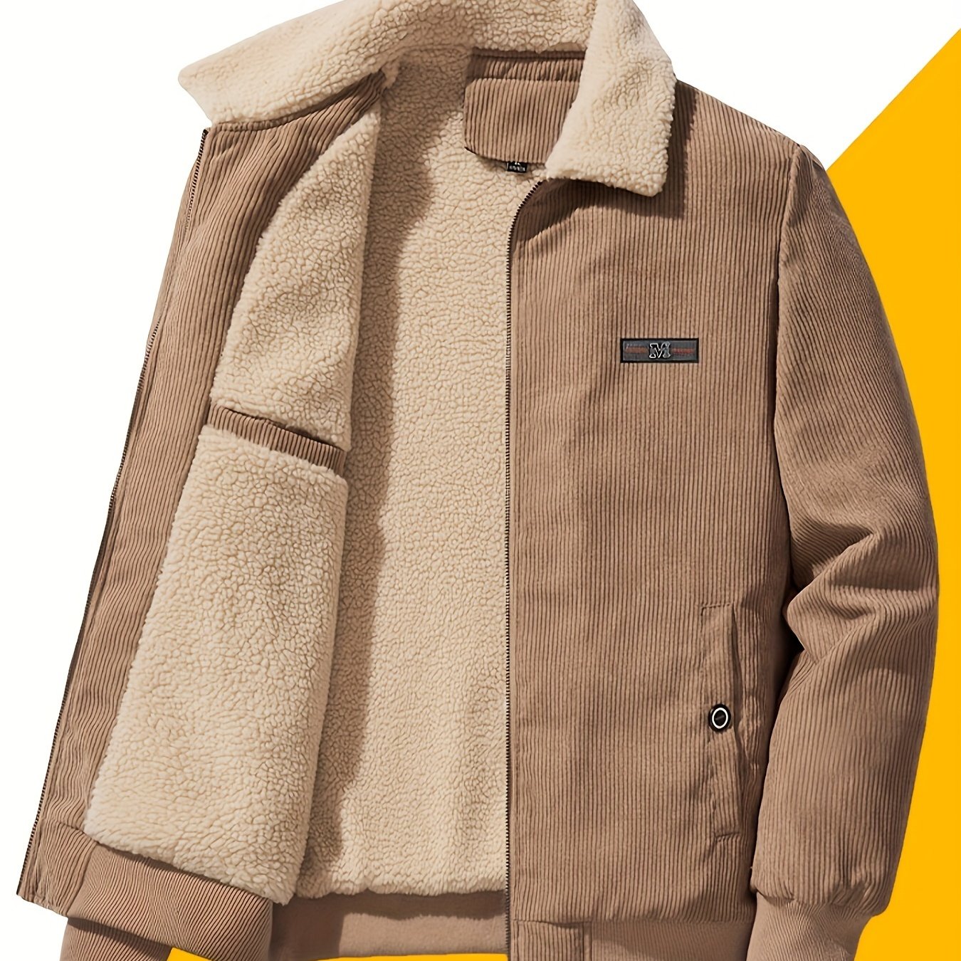 Daan | Men's Corduroy Teddy-Collar Bomber Jacket