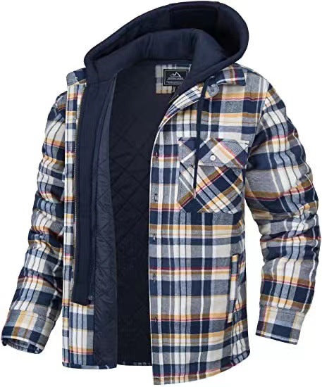Daan | Men's Checked Fleece-Lined Winter Jacket