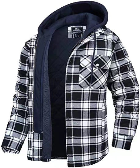 Daan | Men's Checked Fleece-Lined Winter Jacket
