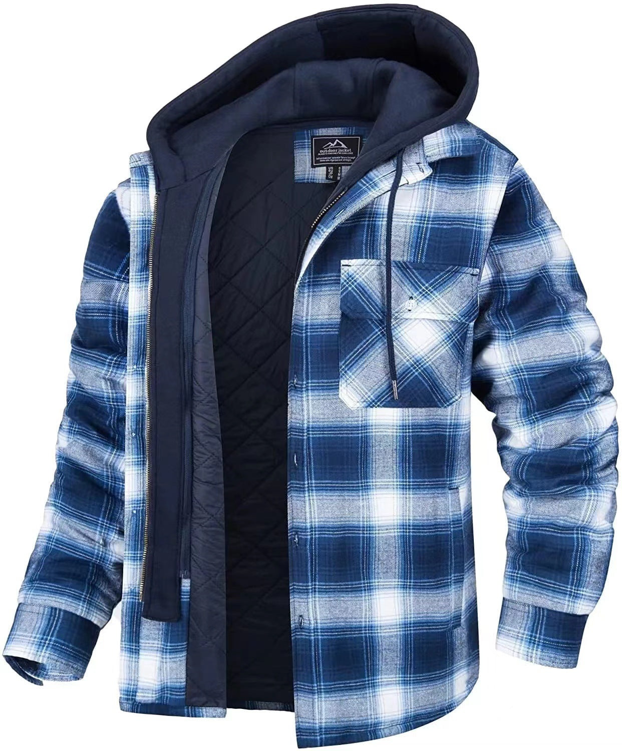 Daan | Men's Checked Fleece-Lined Winter Jacket