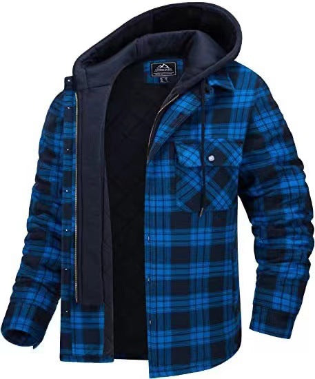 Daan | Men's Checked Fleece-Lined Winter Jacket