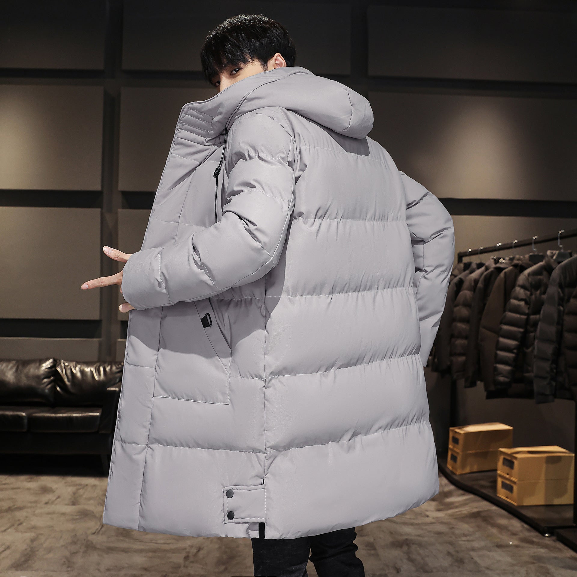 Daan | Men's Padded Hooded Long Winter Coat