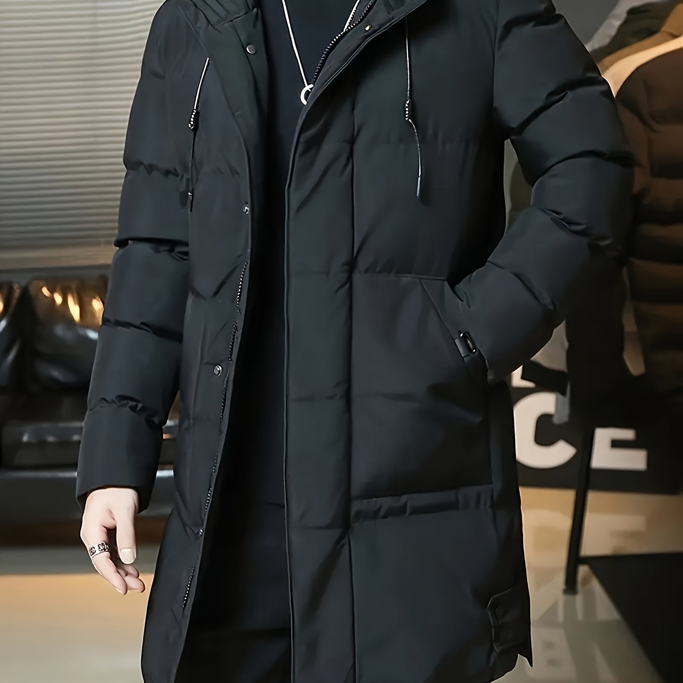 Daan | Men's Padded Long Hooded Parka