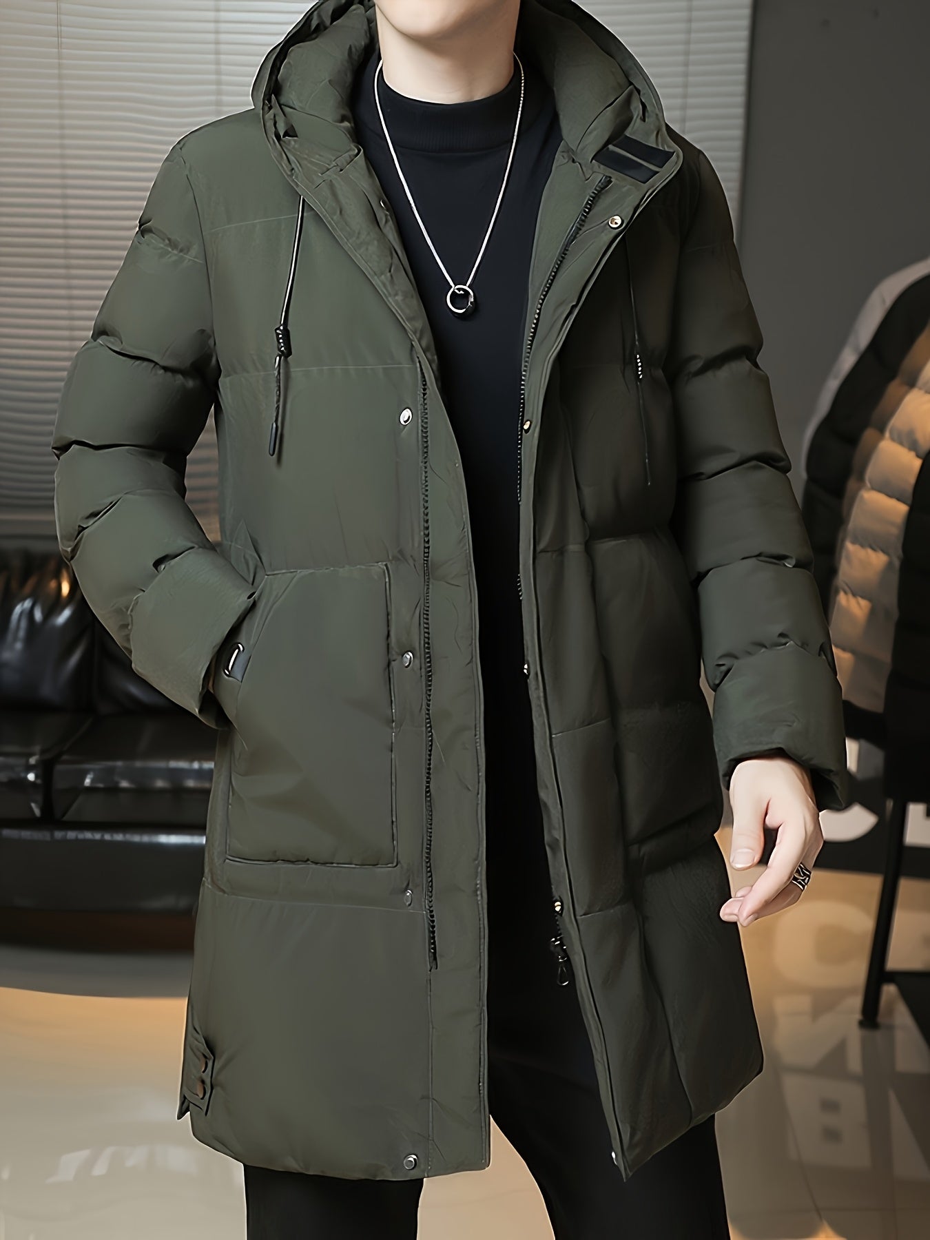 Daan | Men's Padded Long Hooded Parka