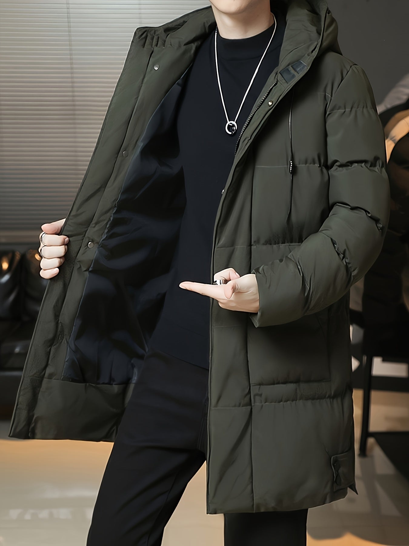 Daan | Men's Padded Long Hooded Parka