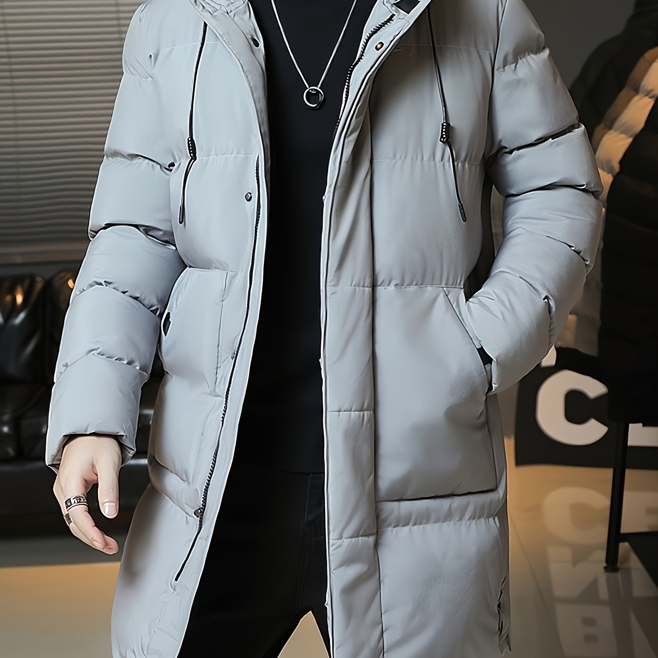 Daan | Men's Padded Long Hooded Parka