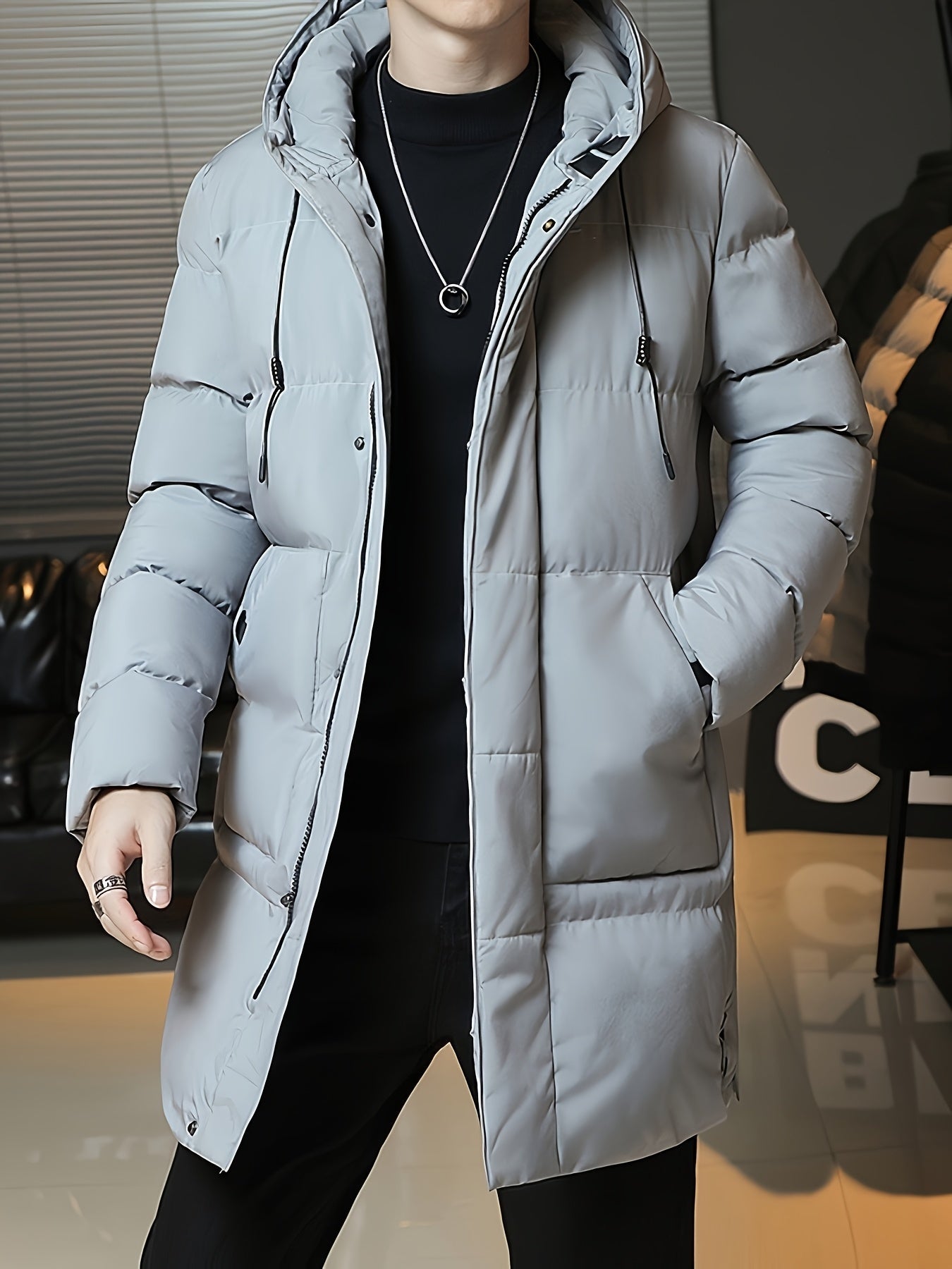 Daan | Men's Padded Long Hooded Parka