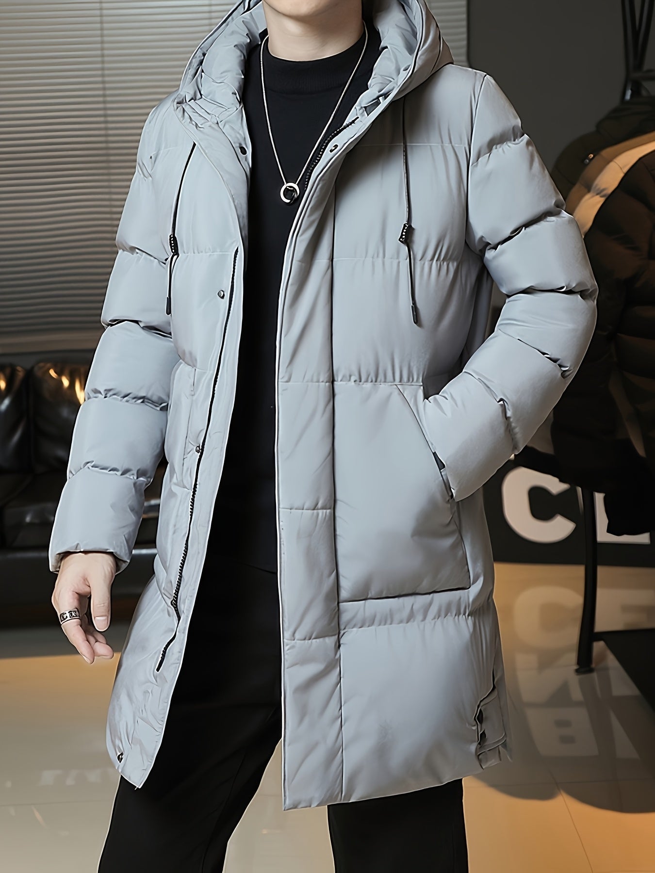 Daan | Men's Padded Long Hooded Parka