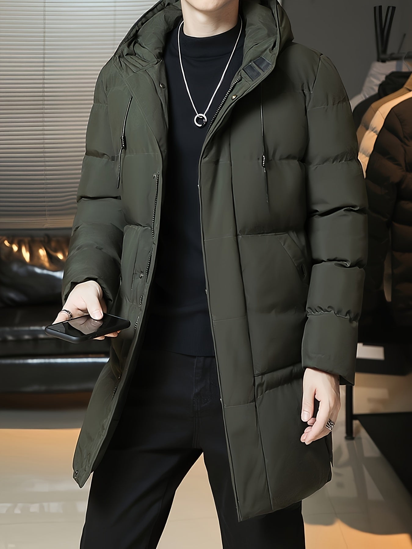 Daan | Men's Padded Long Hooded Parka