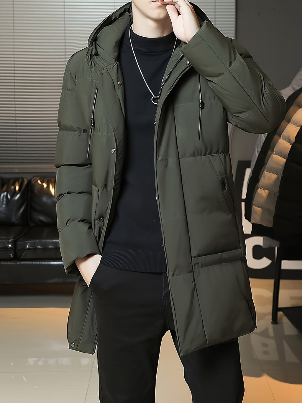 Daan | Men's Padded Long Hooded Parka