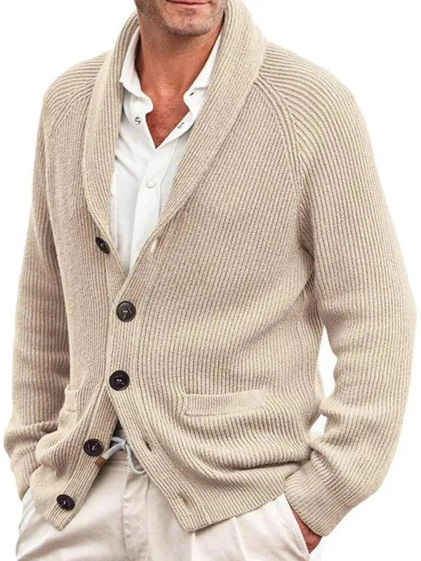 Daan | Men's Shawl Collar Button Cardigan