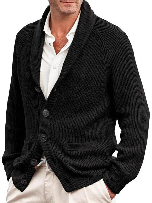Daan | Men's Shawl Collar Button Cardigan
