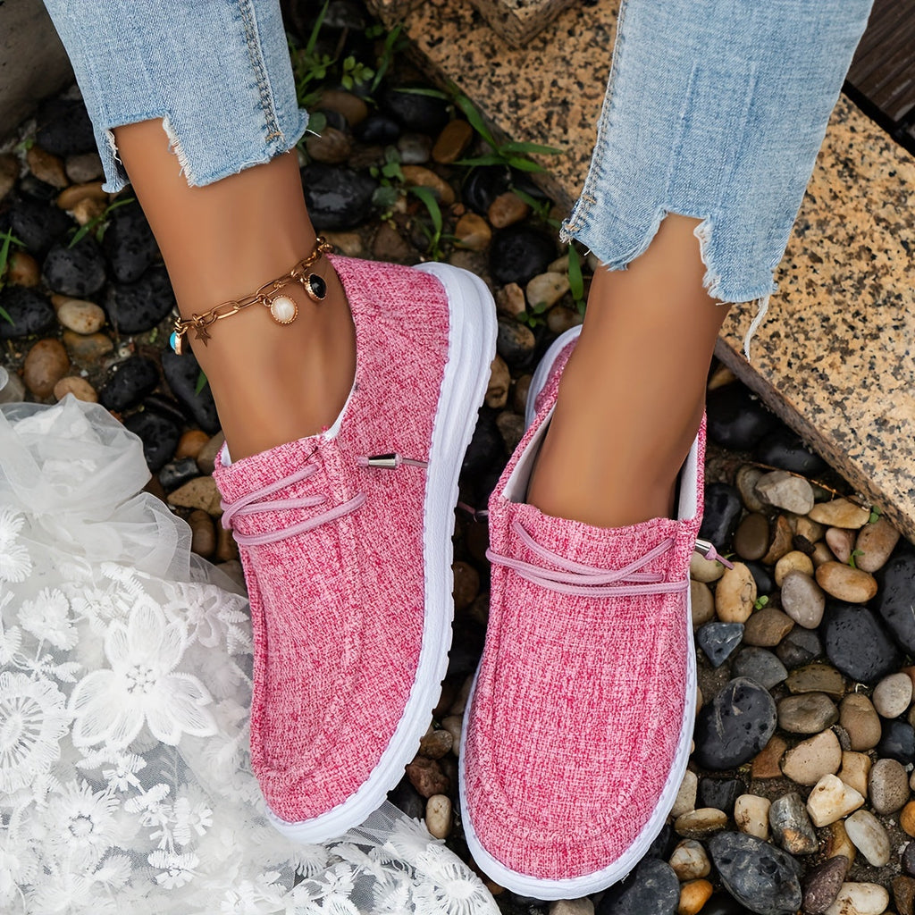 Women's Loafers with Lace-Up Detail and White Sole