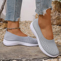 Women's Slip-On Sneakers with Round Toe and Slip-On Design