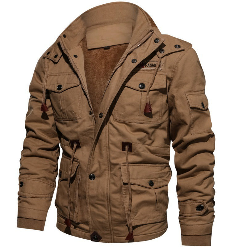 Dario | Men's Multi-Pocket Fleece-Collar Winter Jacket