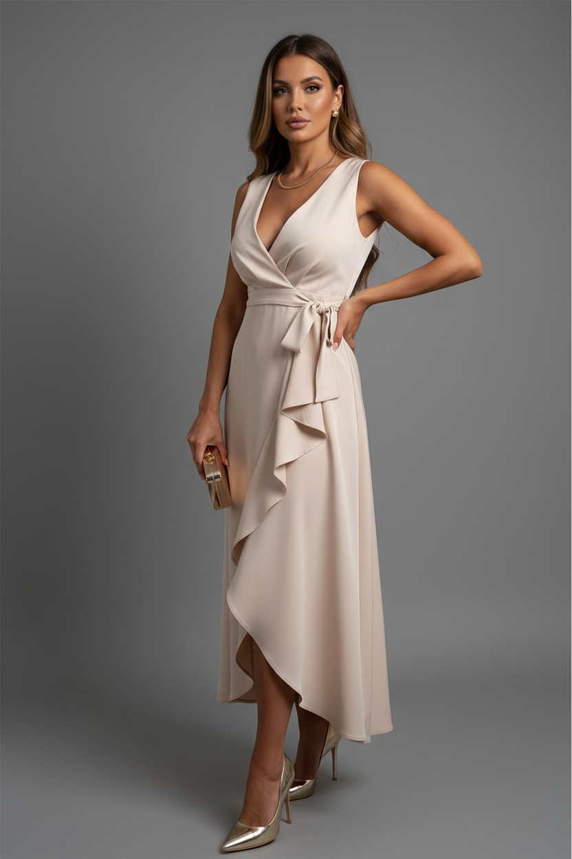 Jina Dress | Wrap V-Neck Dress