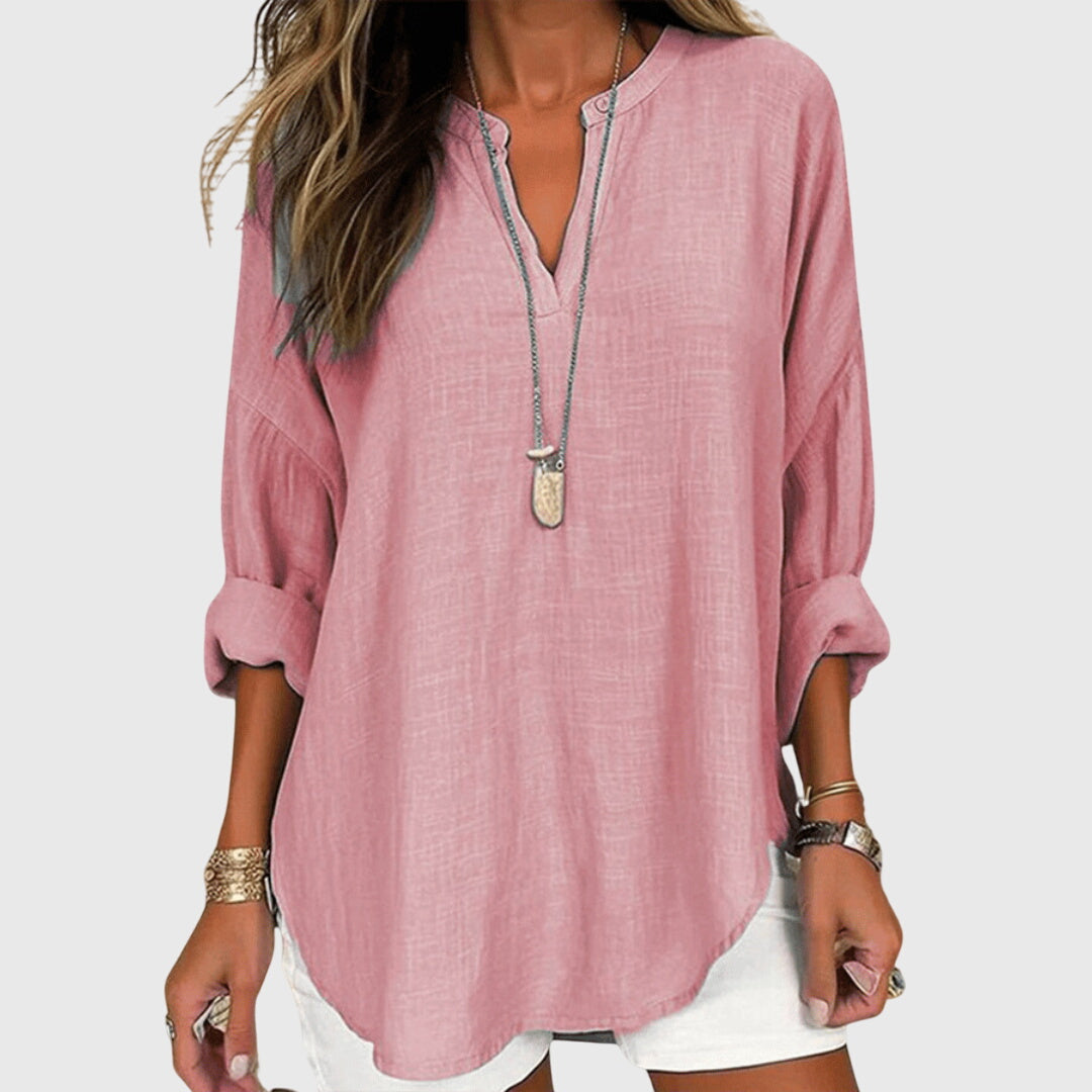 Lenara Stylish Round-Neck Top