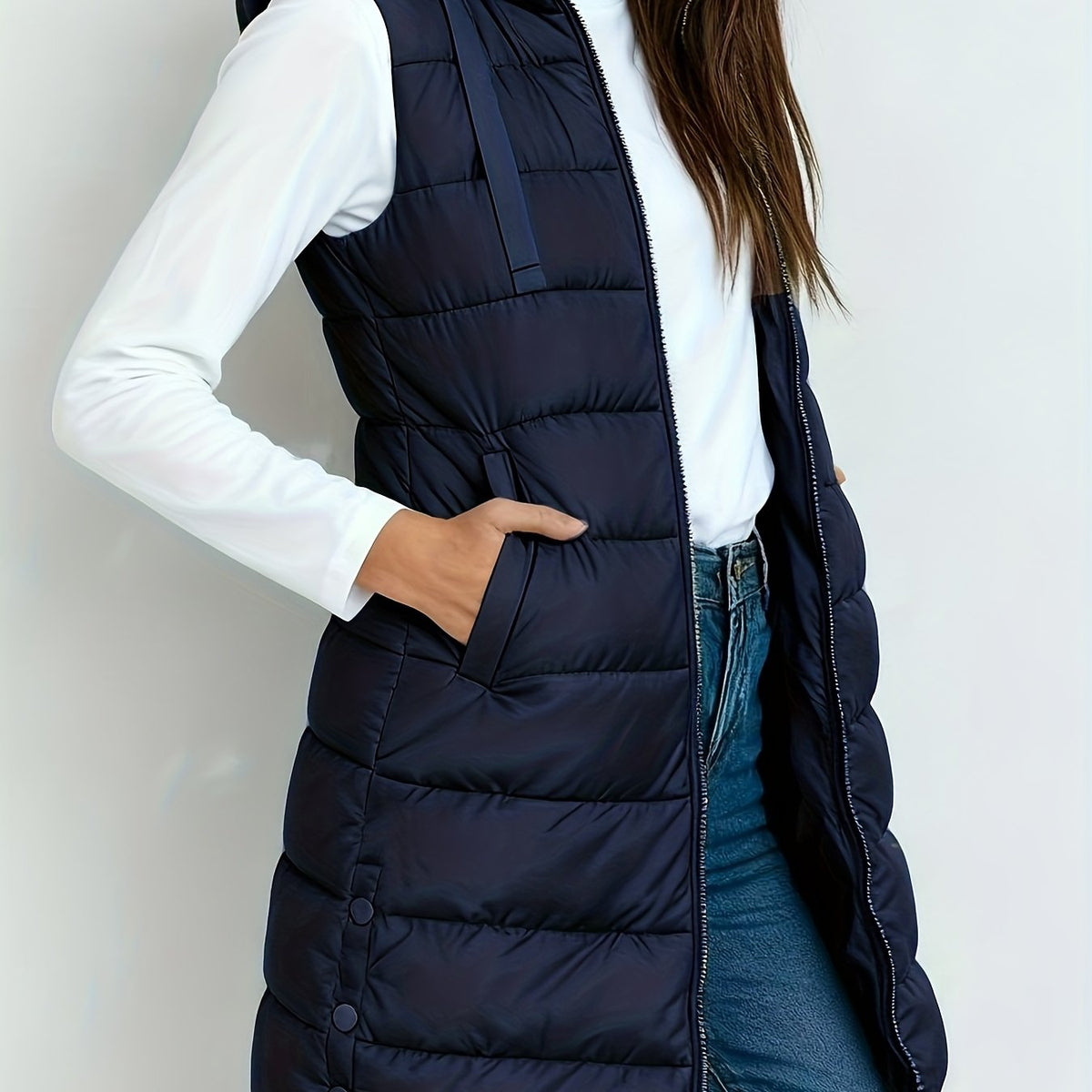 Tira™ | Elegant Long Padded Vest