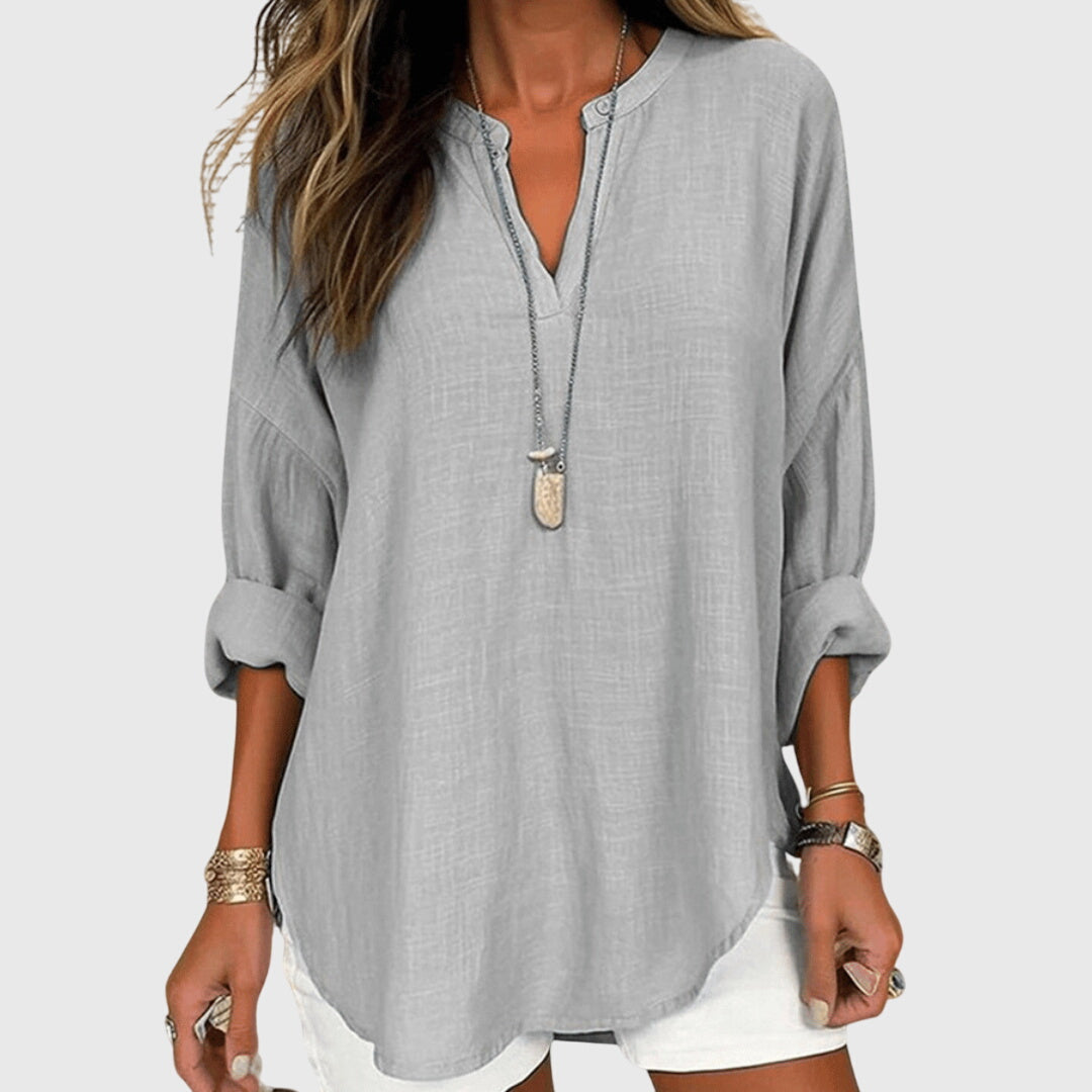 Lenara Stylish Round-Neck Top