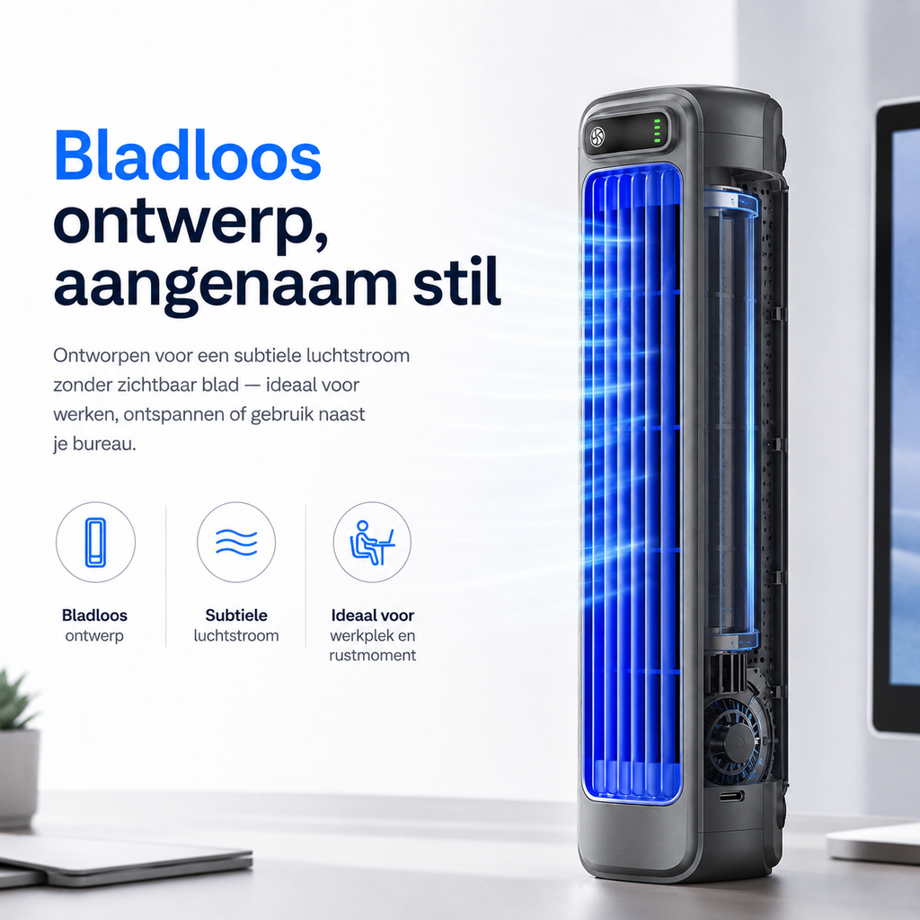 AirWave – Portable Rechargeable Air Conditioner with 12-Hour Battery Life