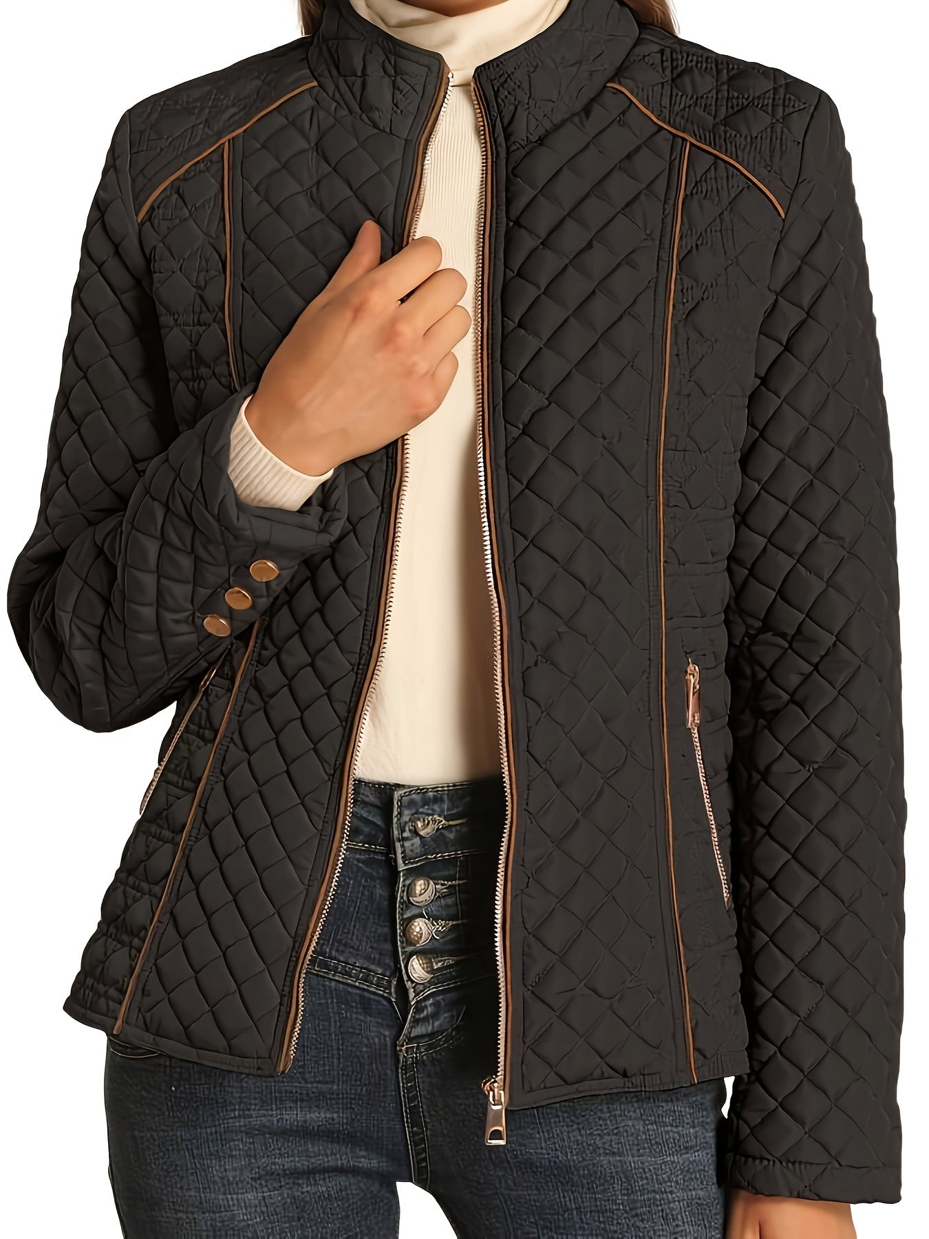 Emma | Women's Recycled Quilted Puffer Jacket with Zip and Pockets