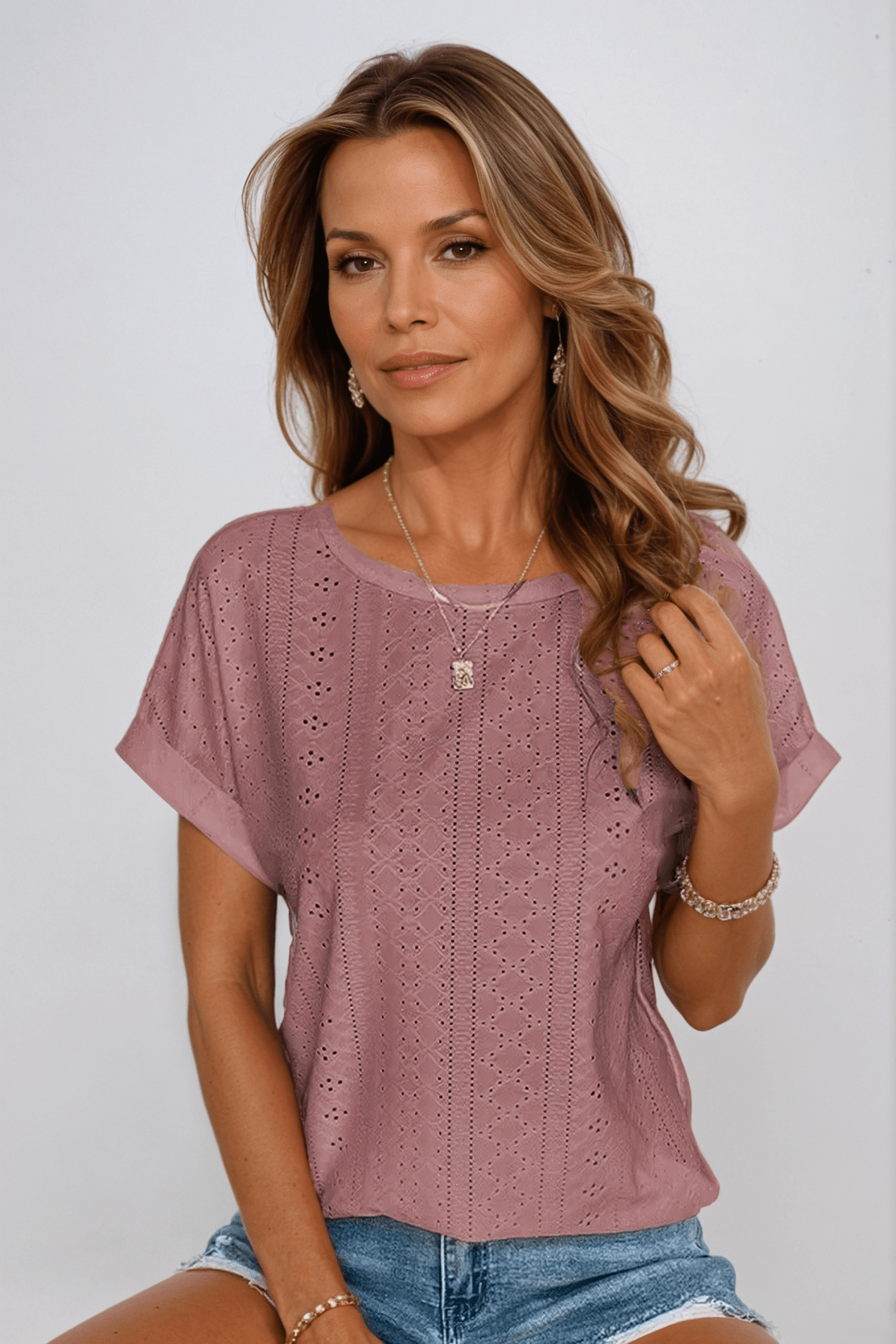 Pearl Relaxed Round-Neck Top