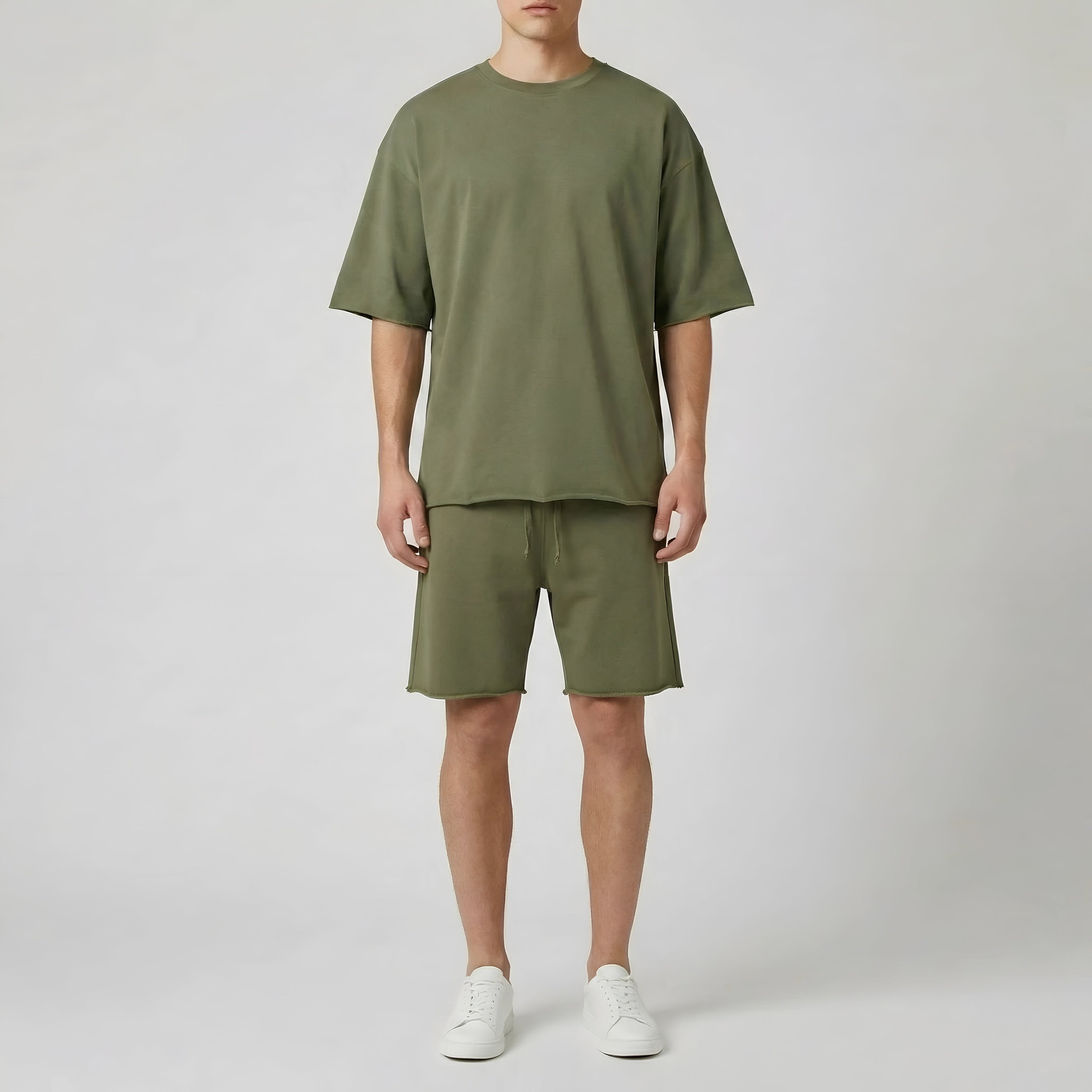 Men’s Cotton T-Shirt and Shorts Set – Casual Summer Sportswear Set