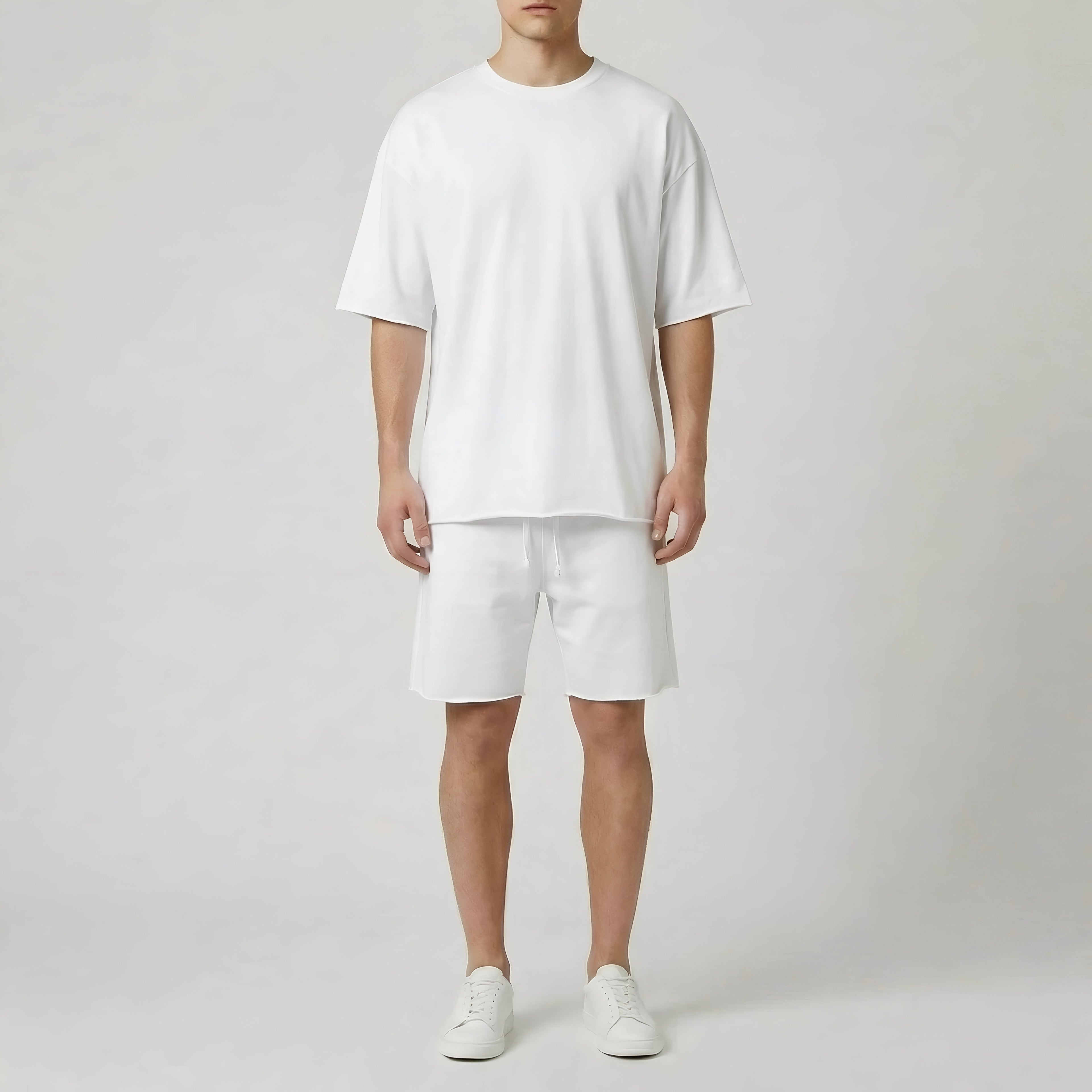 Men’s Cotton T-Shirt and Shorts Set – Casual Summer Sportswear Set