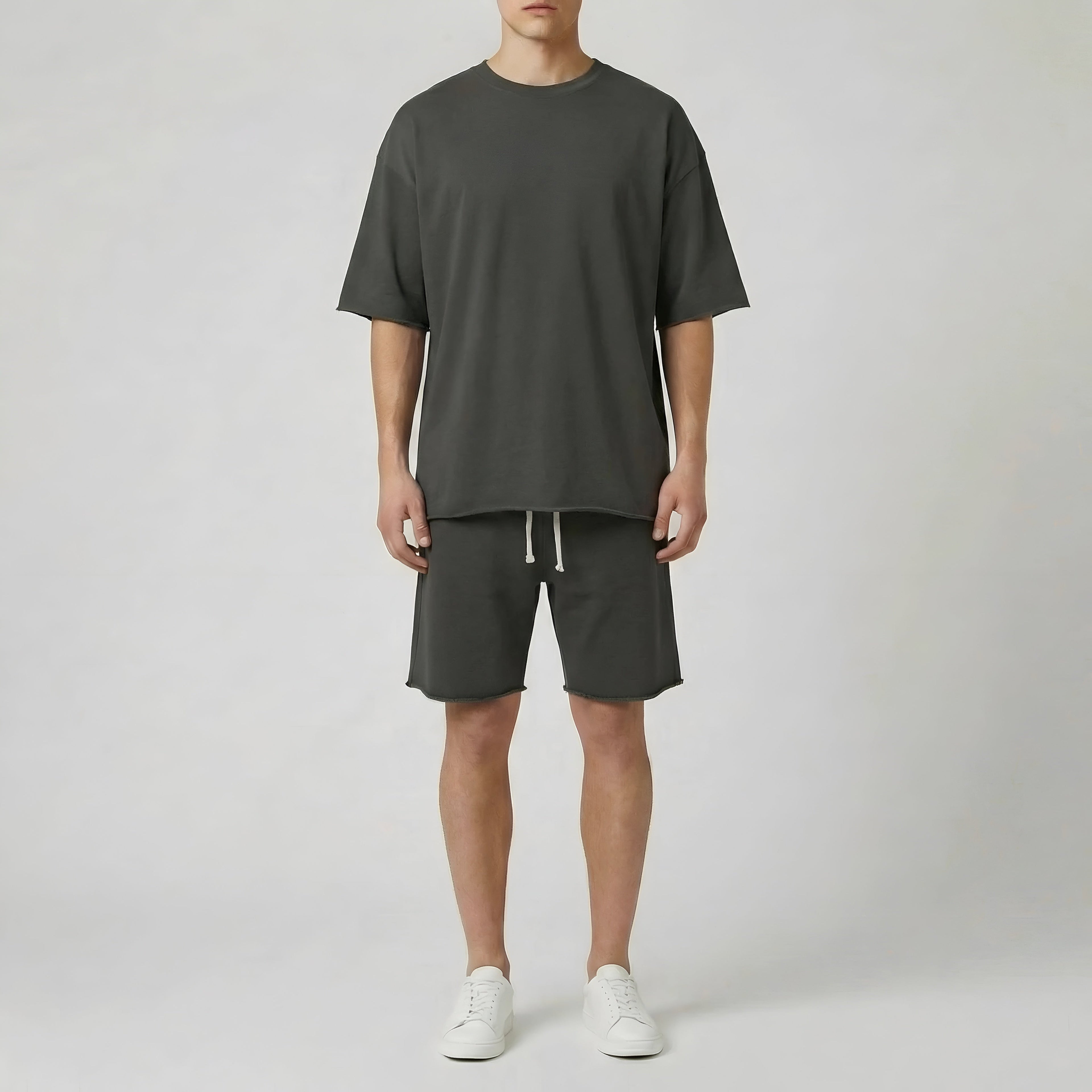 Men’s Cotton T-Shirt and Shorts Set – Casual Summer Sportswear Set