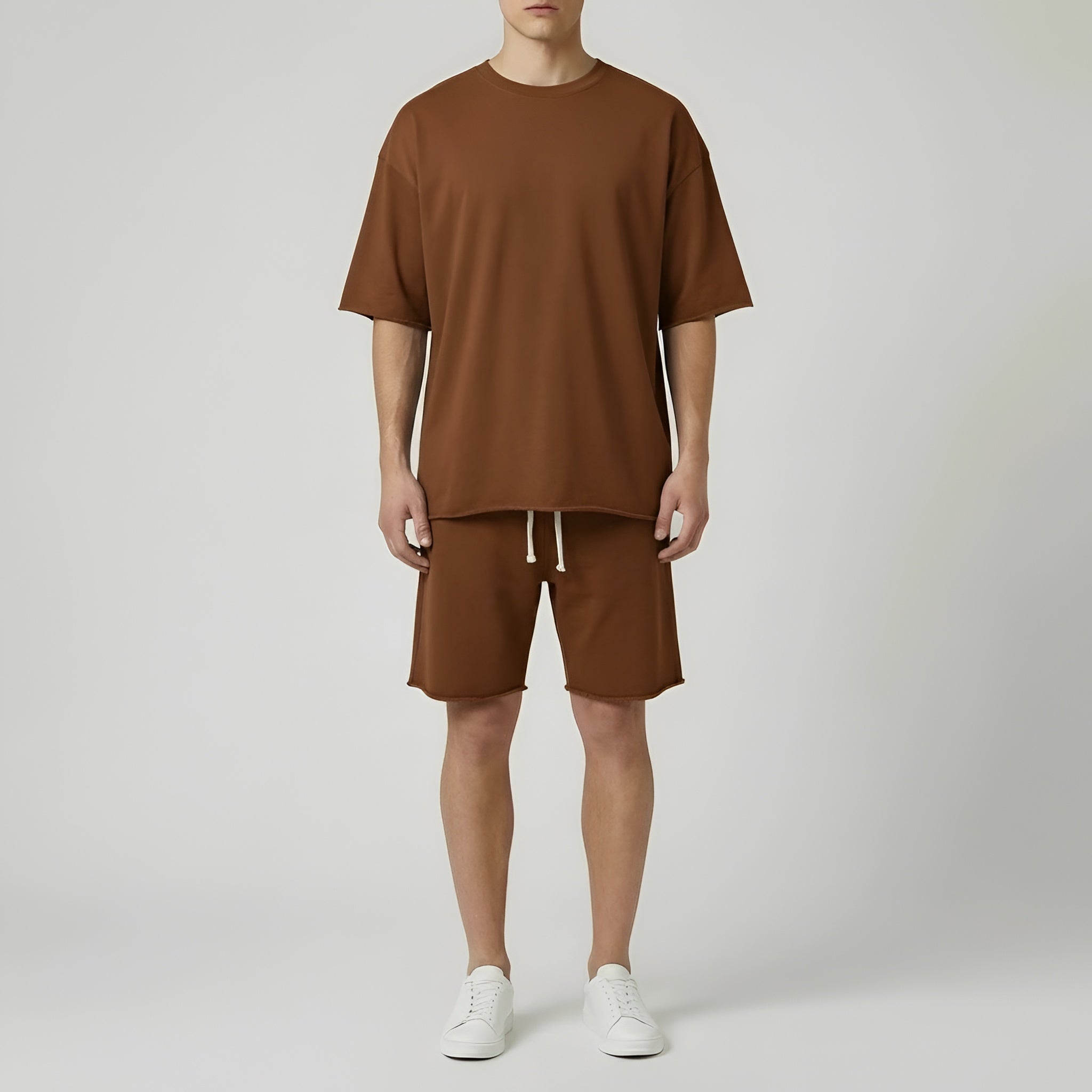Men’s Cotton T-Shirt and Shorts Set – Casual Summer Sportswear Set