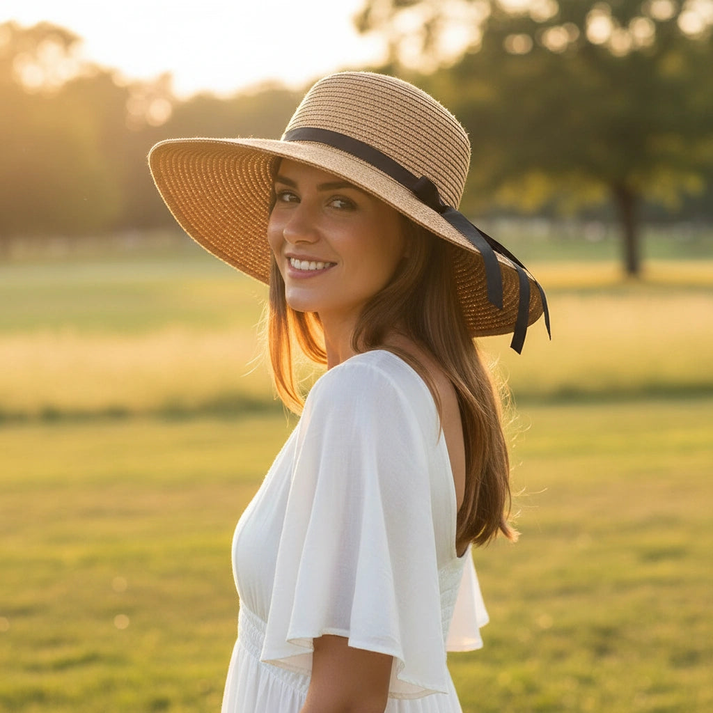 Straw Sun Hat - Khaki