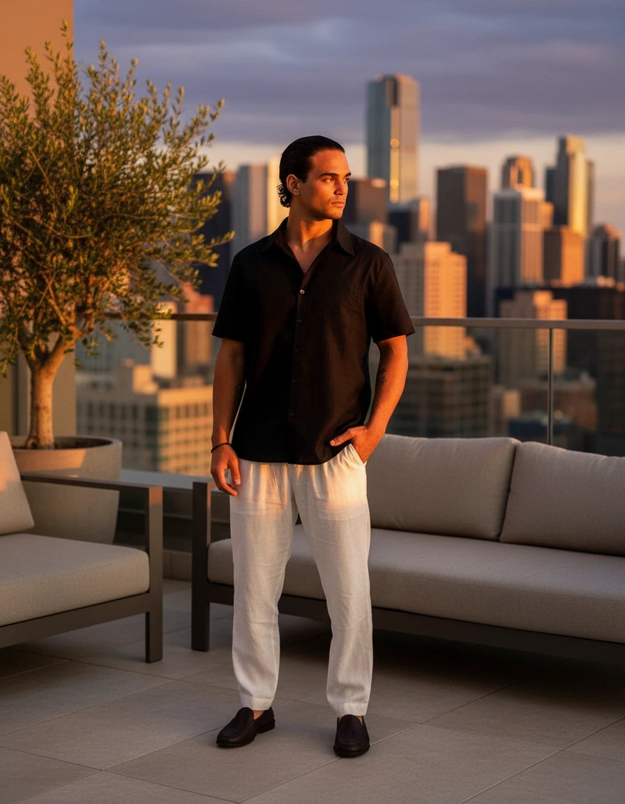 Roma - Linen Shirt (Shortsleeve)