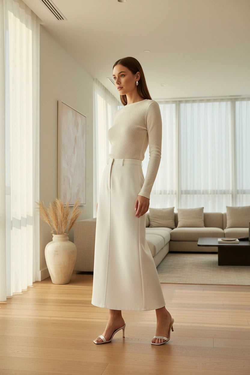 Women’s Long Skirt | High Waist | Minimalist Design | Full Length