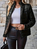 Femke | Women's Elegant Polyamide Puffer Jacket with Stand Collar and Pockets