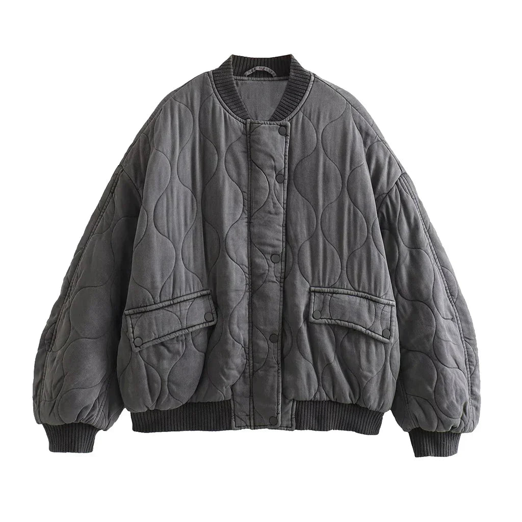 Fenna | Women's Oversized Quilted Bomber Jacket