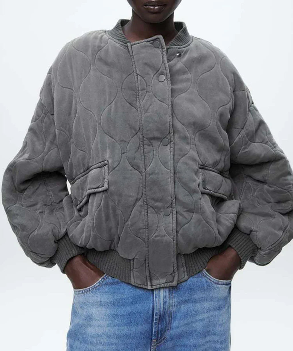 Fenna | Women's Oversized Quilted Bomber Jacket