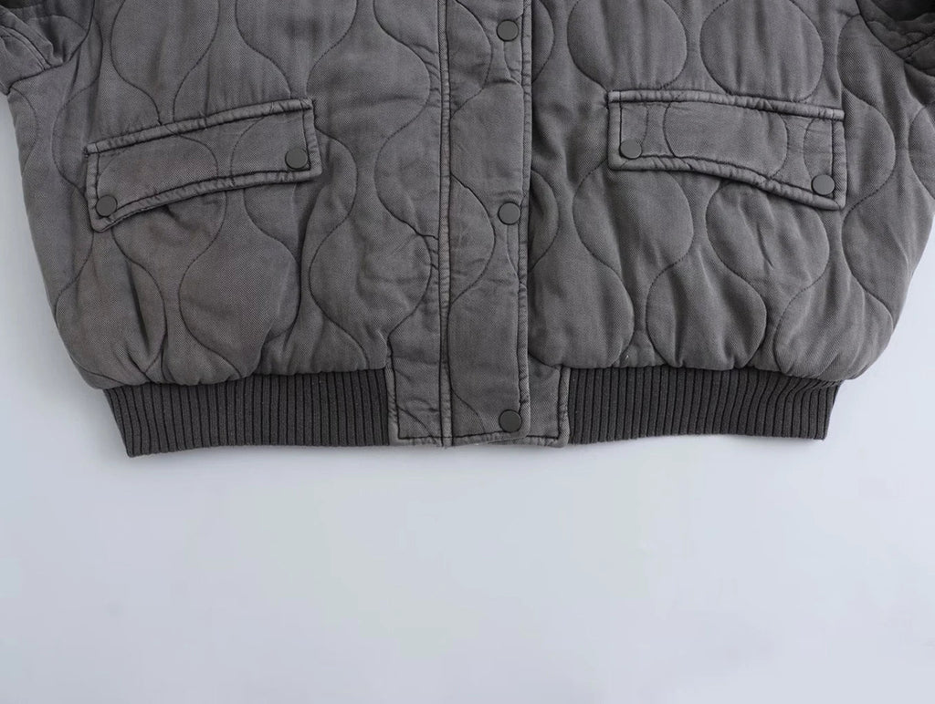 Fenna | Women's Oversized Quilted Bomber Jacket