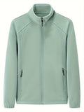 Elena | Women's Plush Outdoor Jacket with Stand Collar and Long Sleeves