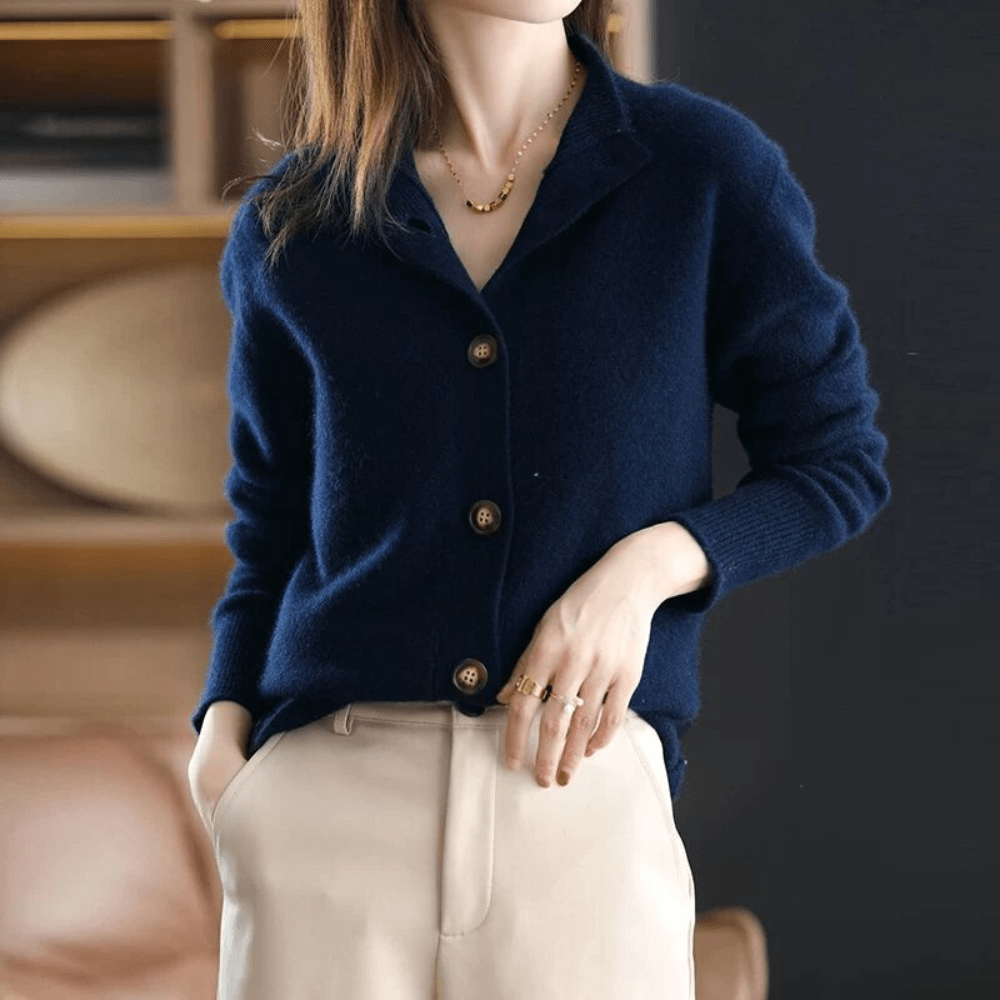 Fleur | Women's Classic Button-Up Cardigan